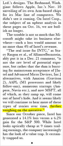 Intel Narrative